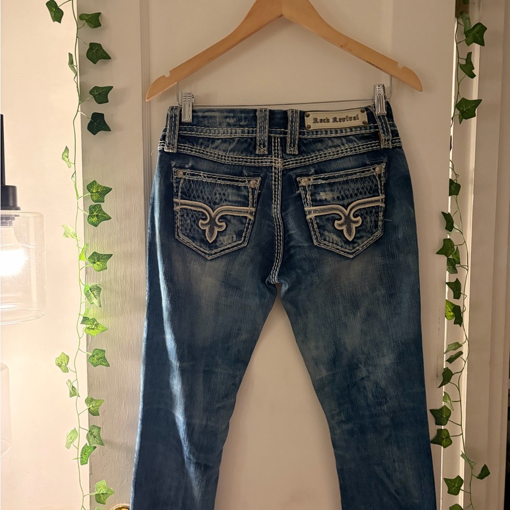 Rock Revival Low Rise Straight Leg Jeans (Size 27)
